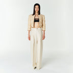 YCH WIDE-LEG TROUSERS IVORY (F23PT403IV)