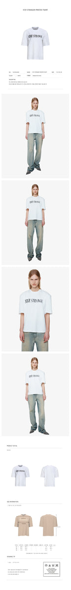 YCH STAY STRANGER-PRINTED TSHIRT WHITE (F24TO9231WH)