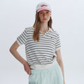 CLOVE [26SM clove] Stripe Logo Polo Shirt (Ivory)