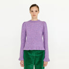 EENK EENK VLARY Flared Hem Knit Pullover - Violet