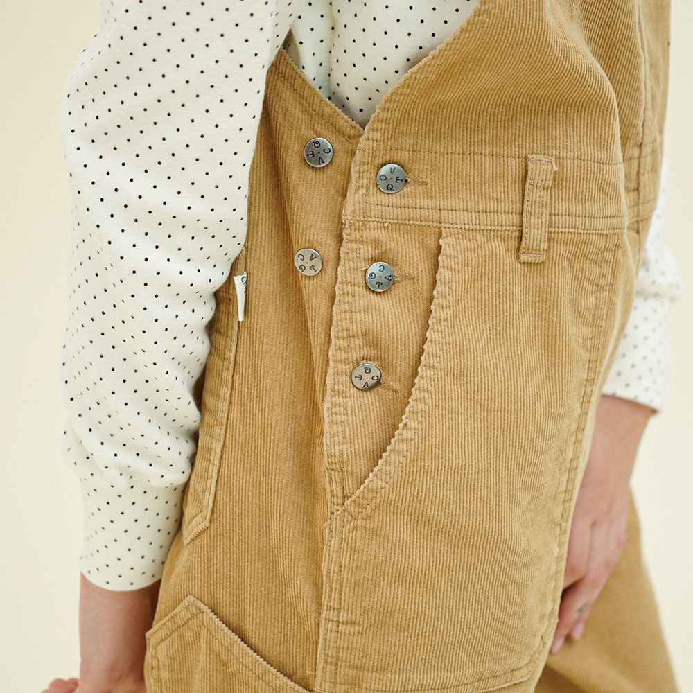 CHIQUITA CHIQUITA Work Overall Pants (Corduroy) Beige
