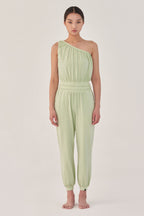 OZEZ OZEZ Jumpsuit Stitched Smoking - Pastel Green