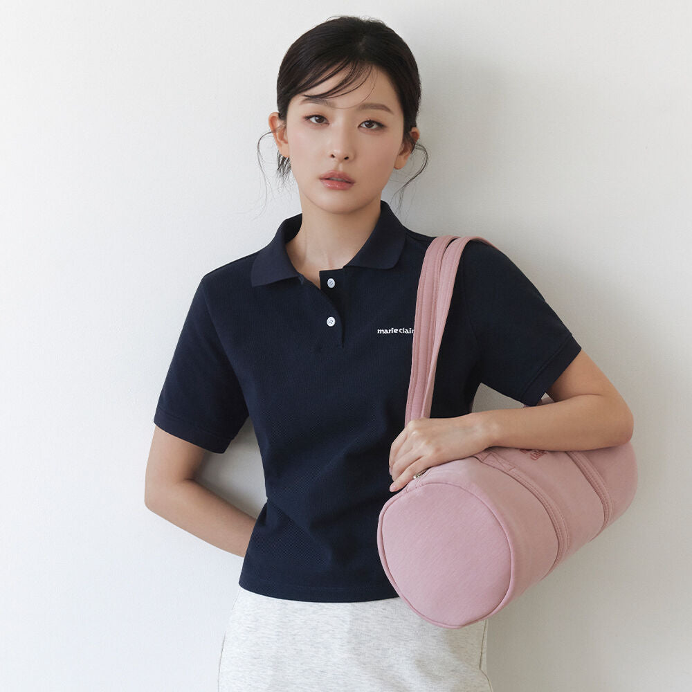 MARIECLAIRE Origin logo pique short sleeve t-shirt (MAGBTS13MNY)