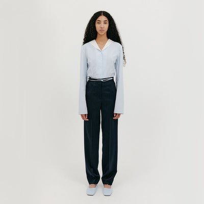Classic Straight Pants - Navy