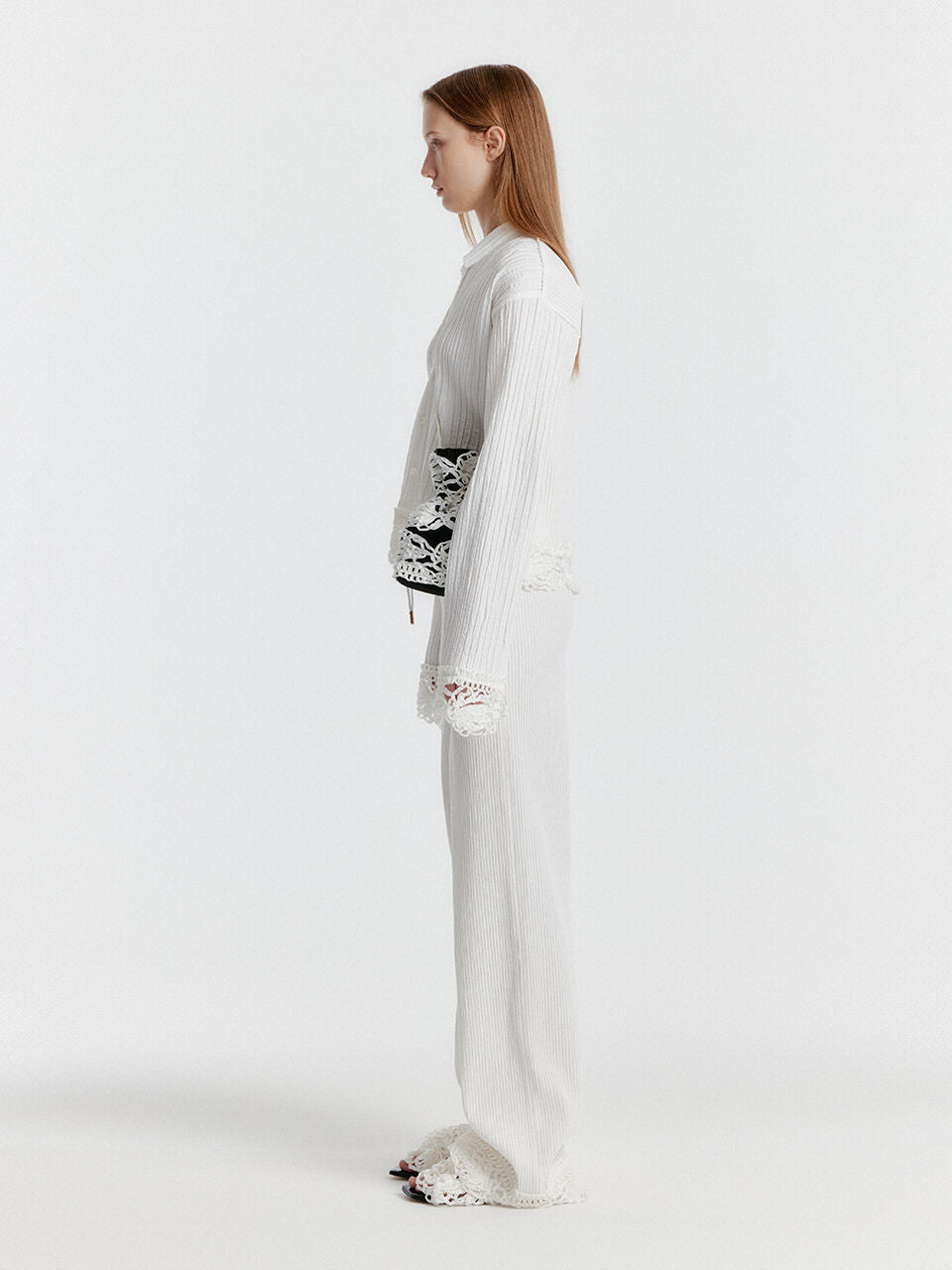 EENK YENIZ Lace-trim Pants - White