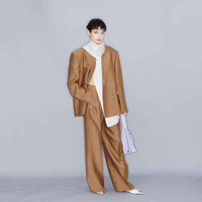 WIDE-LEG TROUSERS BROWN (W23PT406BR)