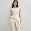 NOIRER FOR WOMEN Silky Cowl Sleeveless (Buttercream)