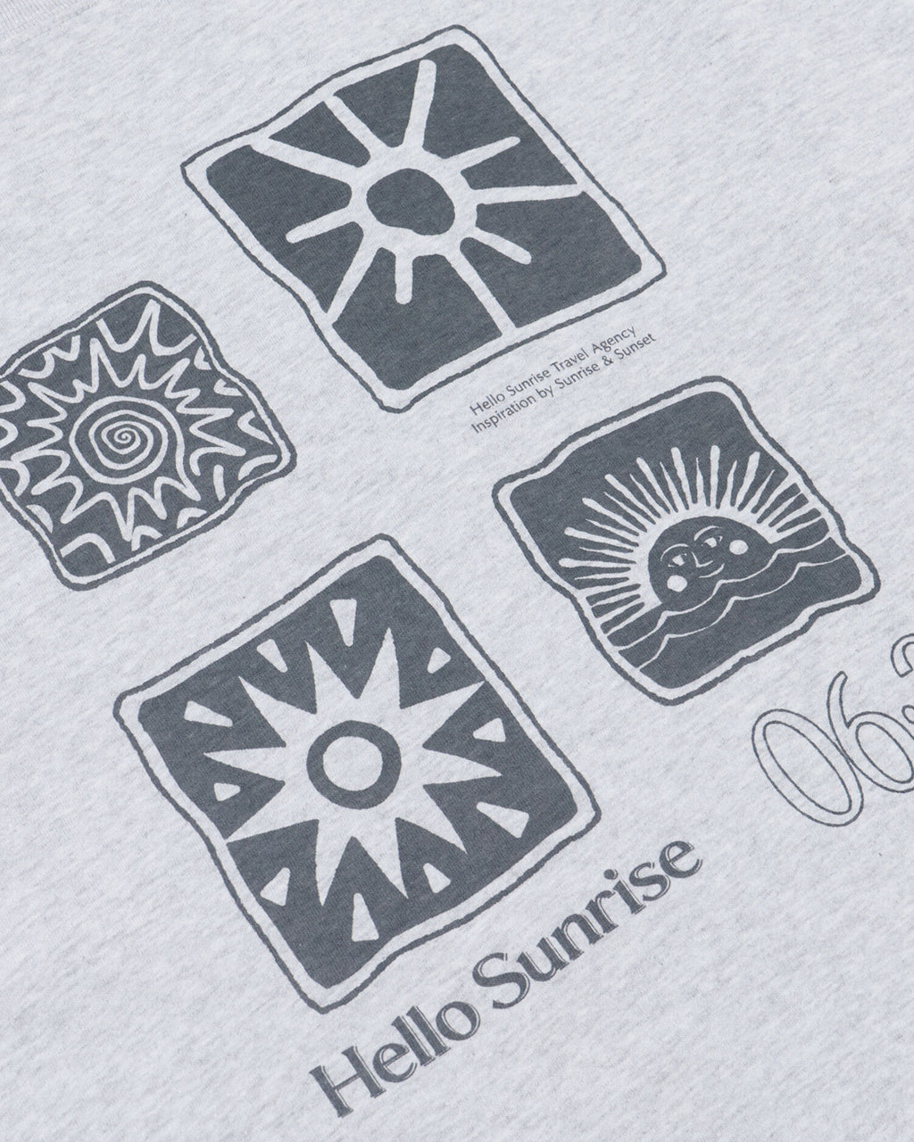 HELLO SUNRISE Sun Stamp L/S Tee_Gray