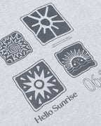 HELLO SUNRISE Sun Stamp L/S Tee_Gray