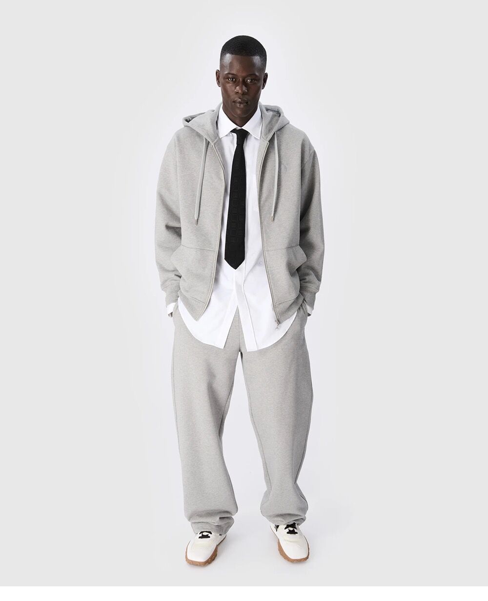 MARINE SERRE (U) 25SS Moon logo fleece sweatpants gray MOON LOGO FLEECE SWEATPANTS GRAY