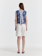 EENK [Wearing Jang Yun-ju] YOCO Turn-up Denim Shorts - White