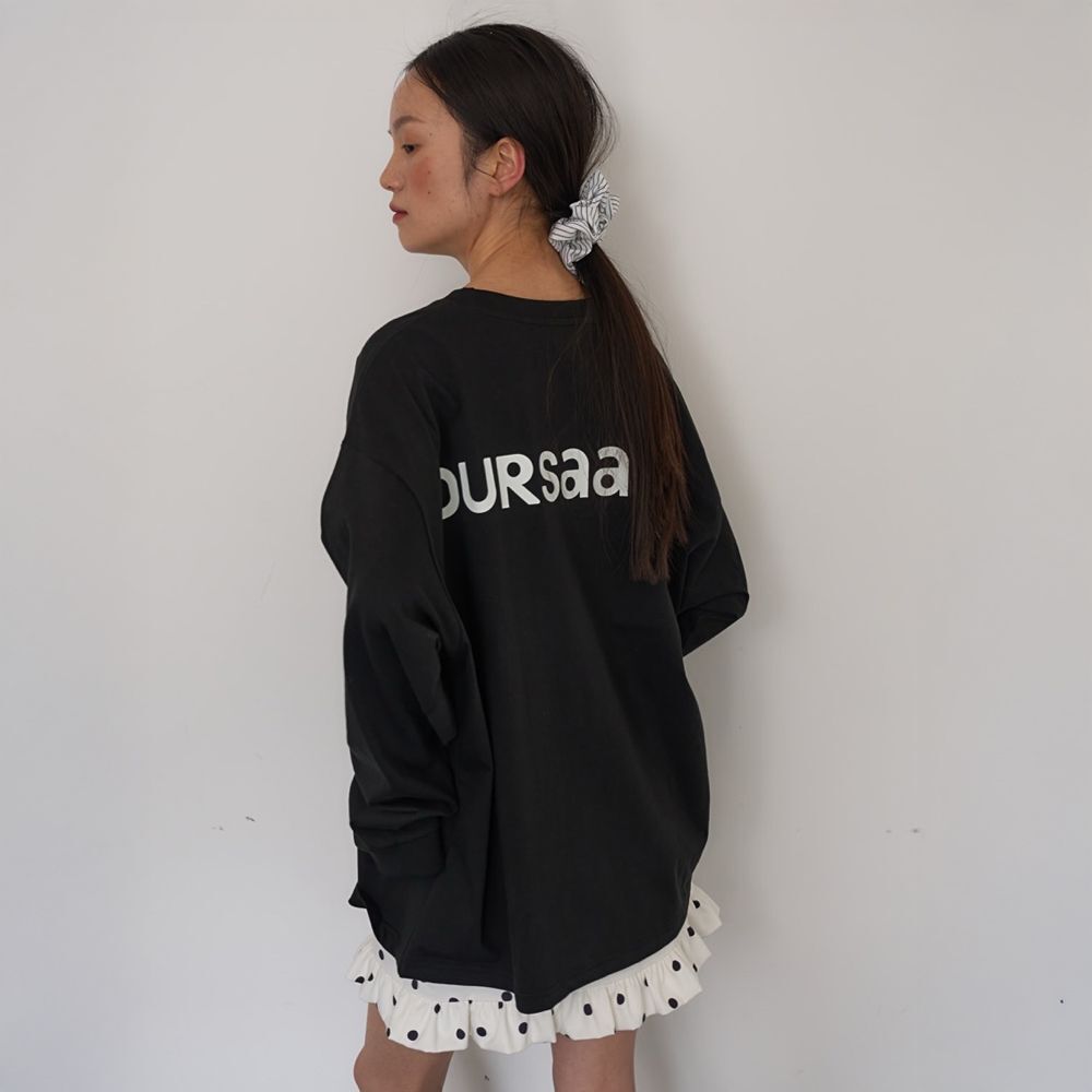 OURSAALTY Basic Saalty Overfit T-shirts / Black