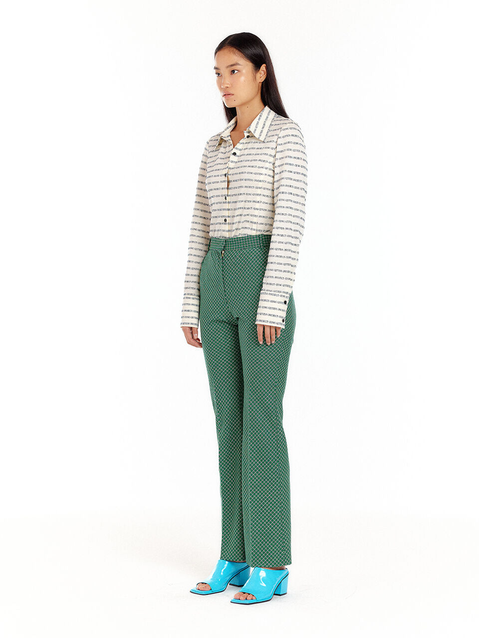 EENK ULONA Straight Pants - Green Check
