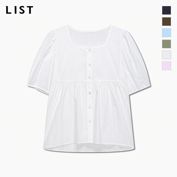 LIST Cotton puff shirring blouse_TWWBLQ62010