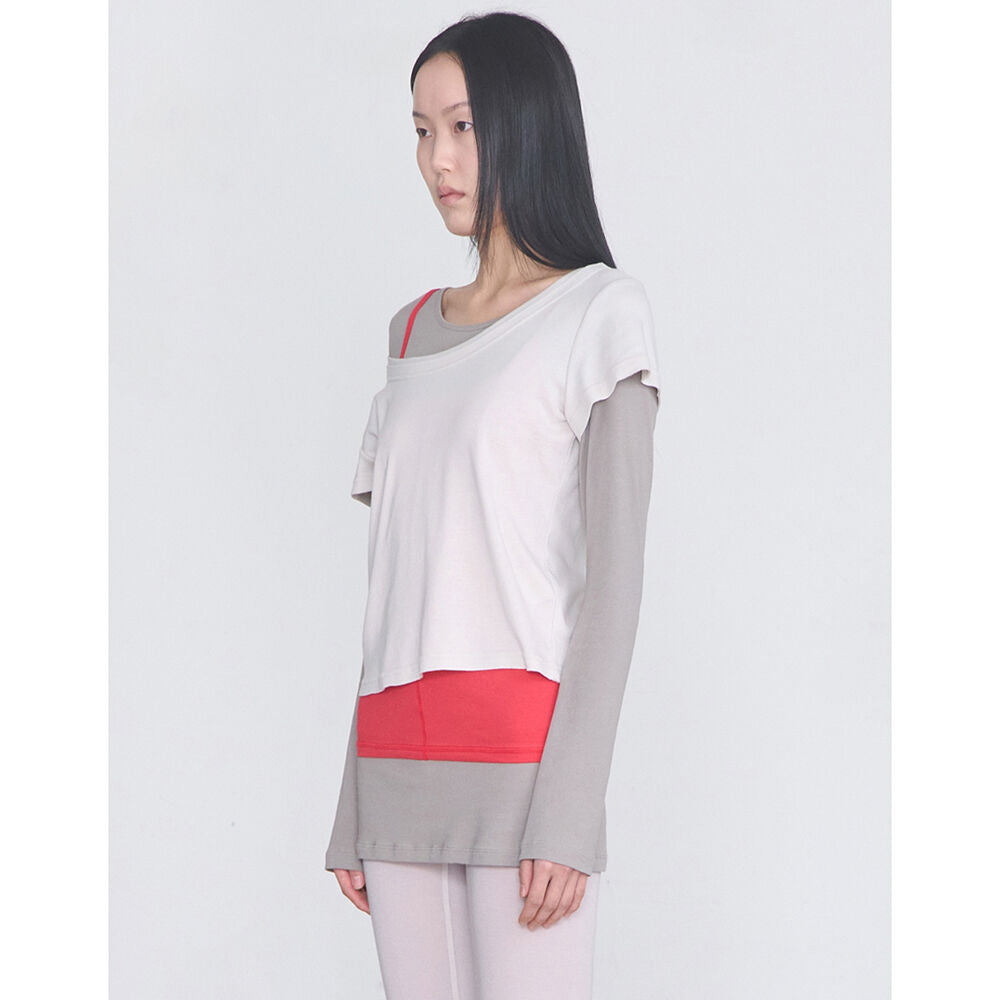CERRIC Scoop Neck Top _ Beige