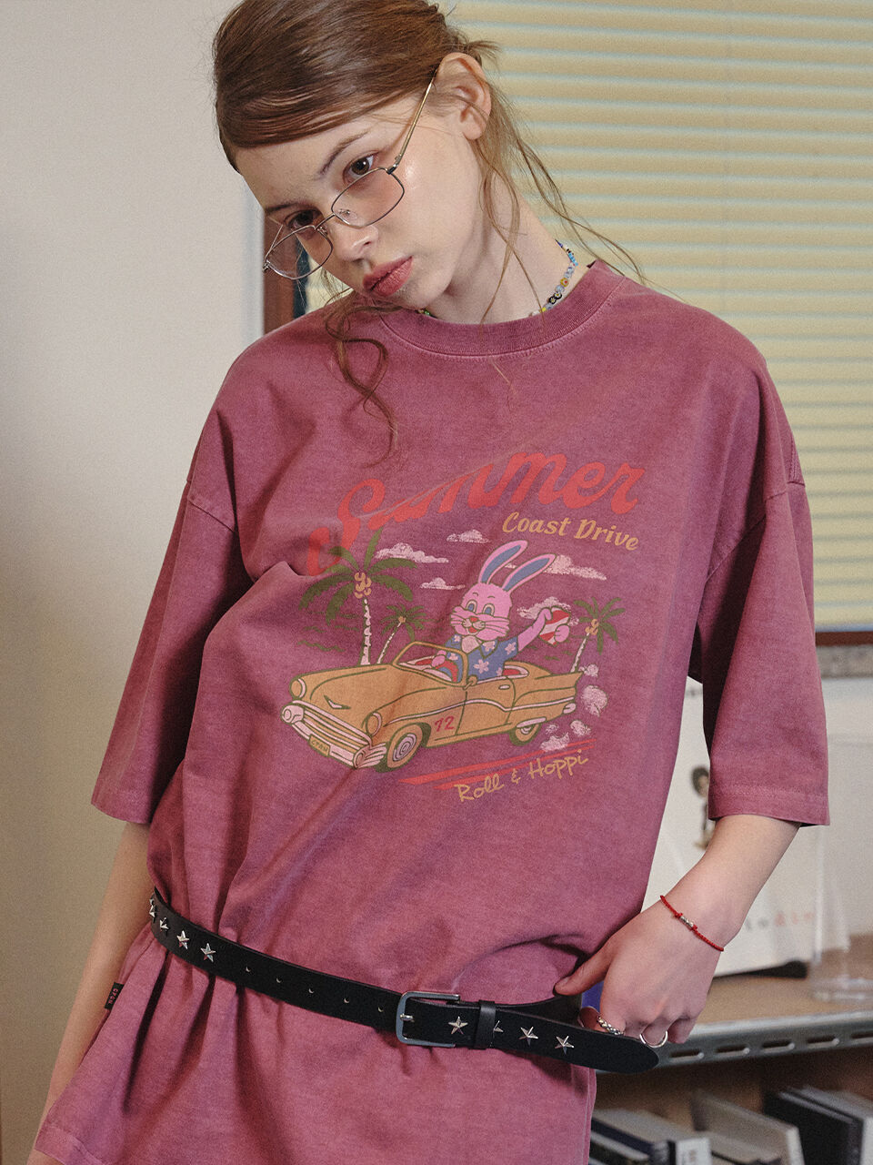 CPGN Rolling Hoppy Pigment Short Sleeve T-Shirt Dusty Pink