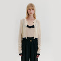 EENK Contrast Knit Cardigan - Ivory