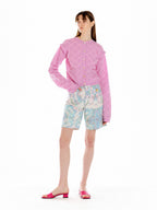 EENK EENK UKEE Logo Jacquard Knit Cardigan - Light Pink