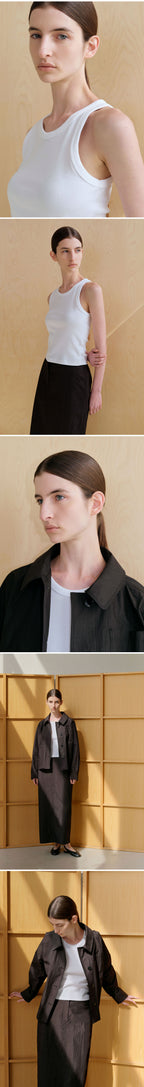 WHEN WE WILL Crop Basic R Sleeveless (3 colors)