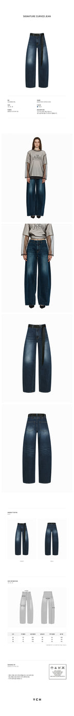 YCH SIGNATURE CURVED JEAN BLUE (W24DB8031BL)