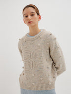 EENK EENK Knitwear Pompom Pullover - Light Grey