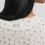 GENERAL IDEA WOMAN V-neck lace puff blouse [BLUE] / GF2LBL529