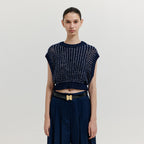 EENK EENK XIKI Crop Knit Vest - Navy