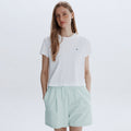 CLOVE [26SM clove] Basic Crop T-Shirt (White)