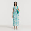 EENK YUNITA Floral Midi Skirt - Blue