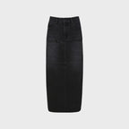YCH MIDI DENIM SKIRT SLATE (F23DB710SL)