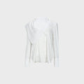 YCH SCARF-DETAILED BLOUSE WHITE (F24BL3031WH)
