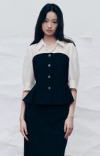 KENNETH LADY [Kenneth Lady] Chris layered blouse ENWBLQE600
