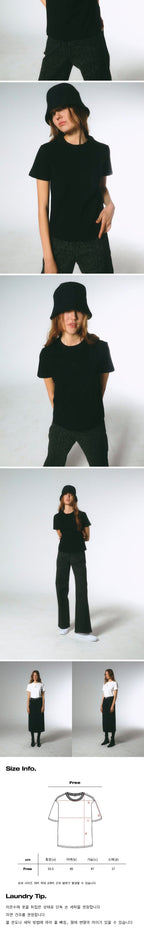 PRENDA MINI PRDA CREWNECK TEE BLACK