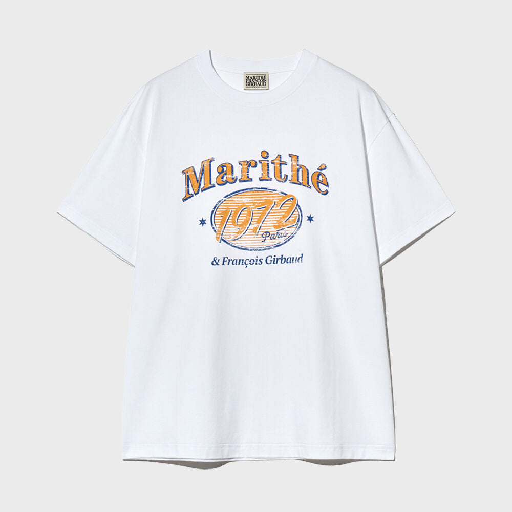 MARITHÉ+FRANҪOIS GIRBAUD W OVERSIZED ELLIPSE GRAPHIC TEE white