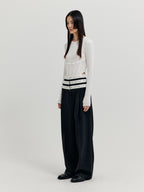 EENK EENK XICKY Waistband Layered Pants - Black