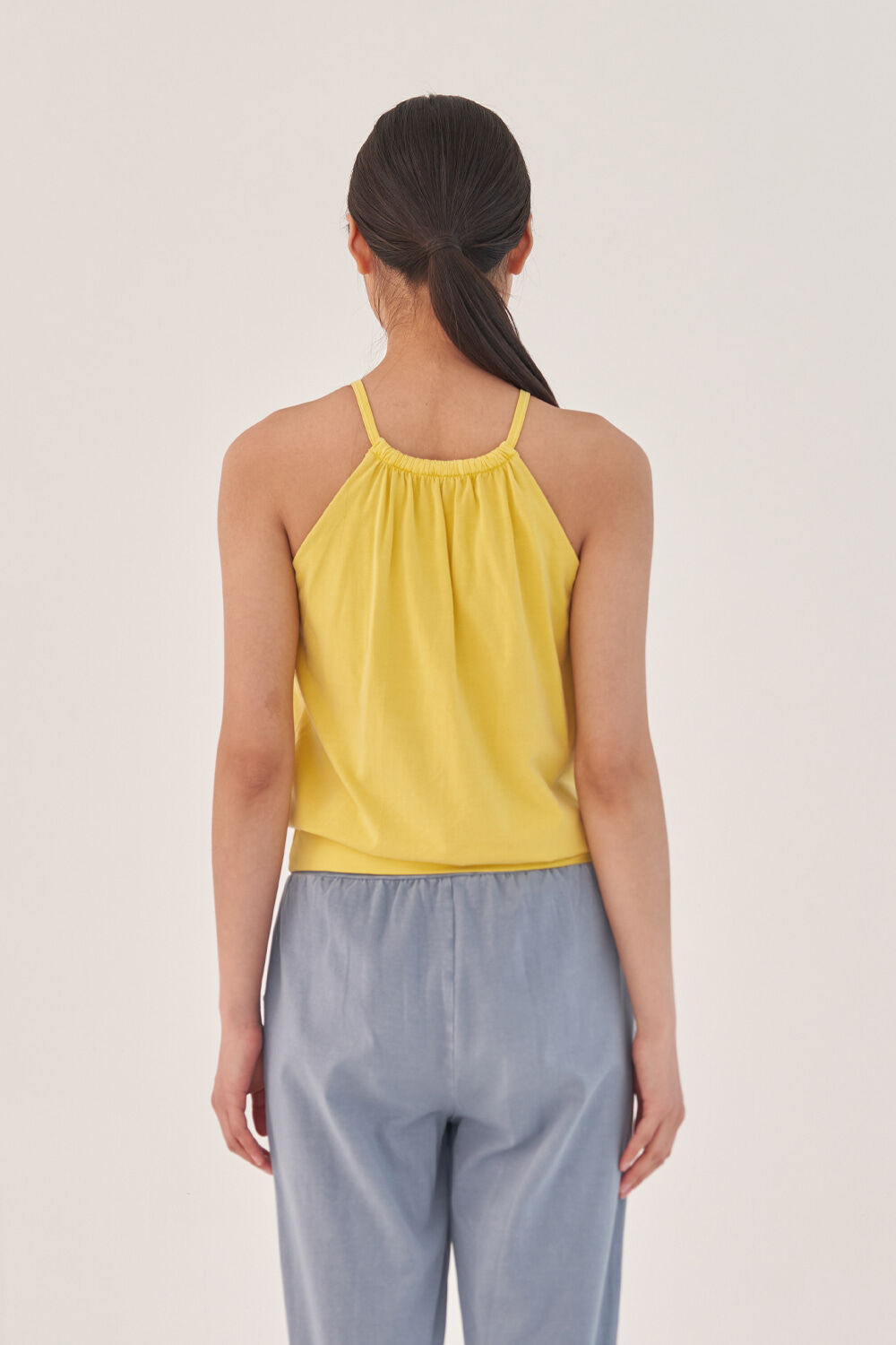 OZEZ OZTS1071 Halterneck Pigmented Camisole - Yellow