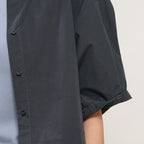 GENERAL IDEA WOMAN loose fit folded sleeve cotton shirt [DARK NAVY] / GF2LSH520