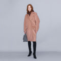 YCH SINGLE-BREASTED WOOL-BLEND COAT PINK (W23OT012PK)
