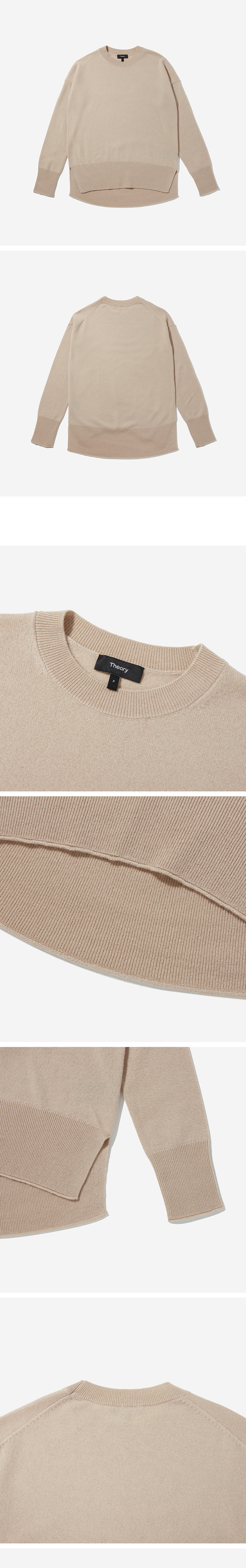 THEORY Theory KARENIA half-sleeve turtleneck cashmere knit - beige (L0718709 xm0)