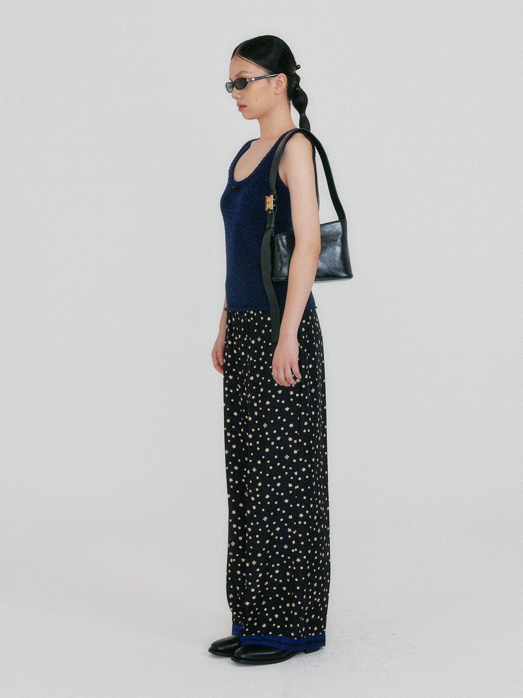 EENK ZIUP Sleeveless Knit Top - Navy