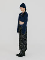 EENK ZONNE Cropped Knit Cardigan - Navy