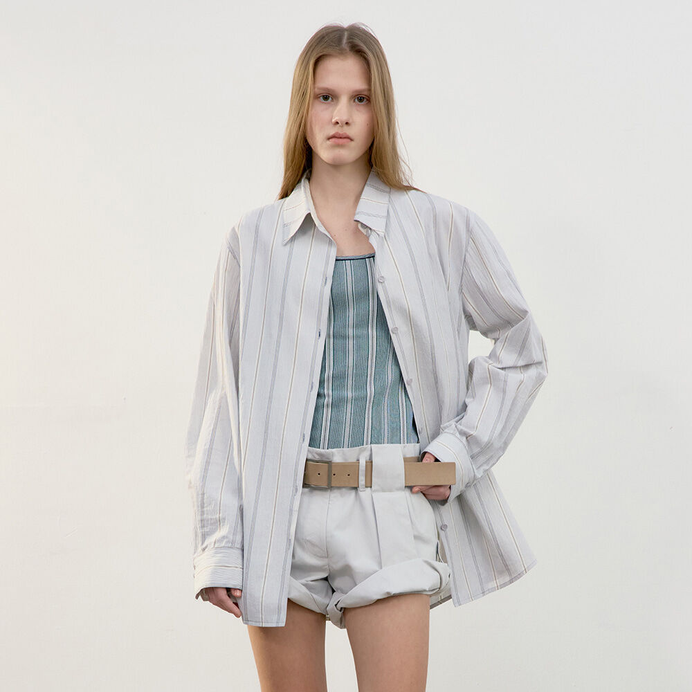 LOW CLASSIC STRIPE CLASSIC SHIRT_BLUE_LW251SH02BL