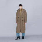 YCH DOUBLE-BREASTED COAT BROWN (W23OT005BR)