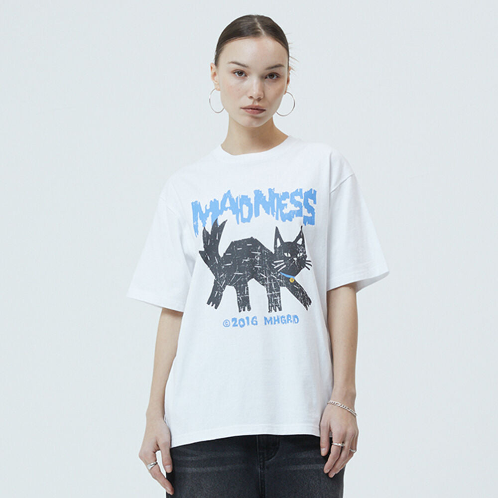 mahagrid MADNESS CAT TEE WHITE(MG2GMMT521A)