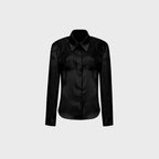 YCH CORSET-STYLE BLOUSE BLACK (F24BL3021BK)