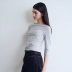 WAVE UNION Convertible Three-quarter sleeve top Heather dark gray
