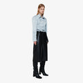 YCH LEATHER BERMUDA SHORTS BLACK (F24PT4102BK)