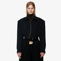 YCH WOOL-BLEND CROPPED JACKET BLACK (F24OT0041BK)