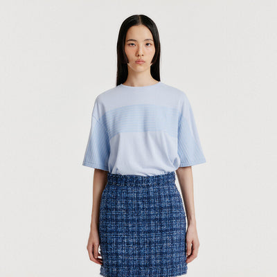 YICKY EENK Logo Graphic T-shirt - Sky Blue