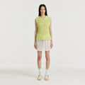 EENK [Eyelet Minju wearing] YEL Cable Knit Mini Skirt - Ivory